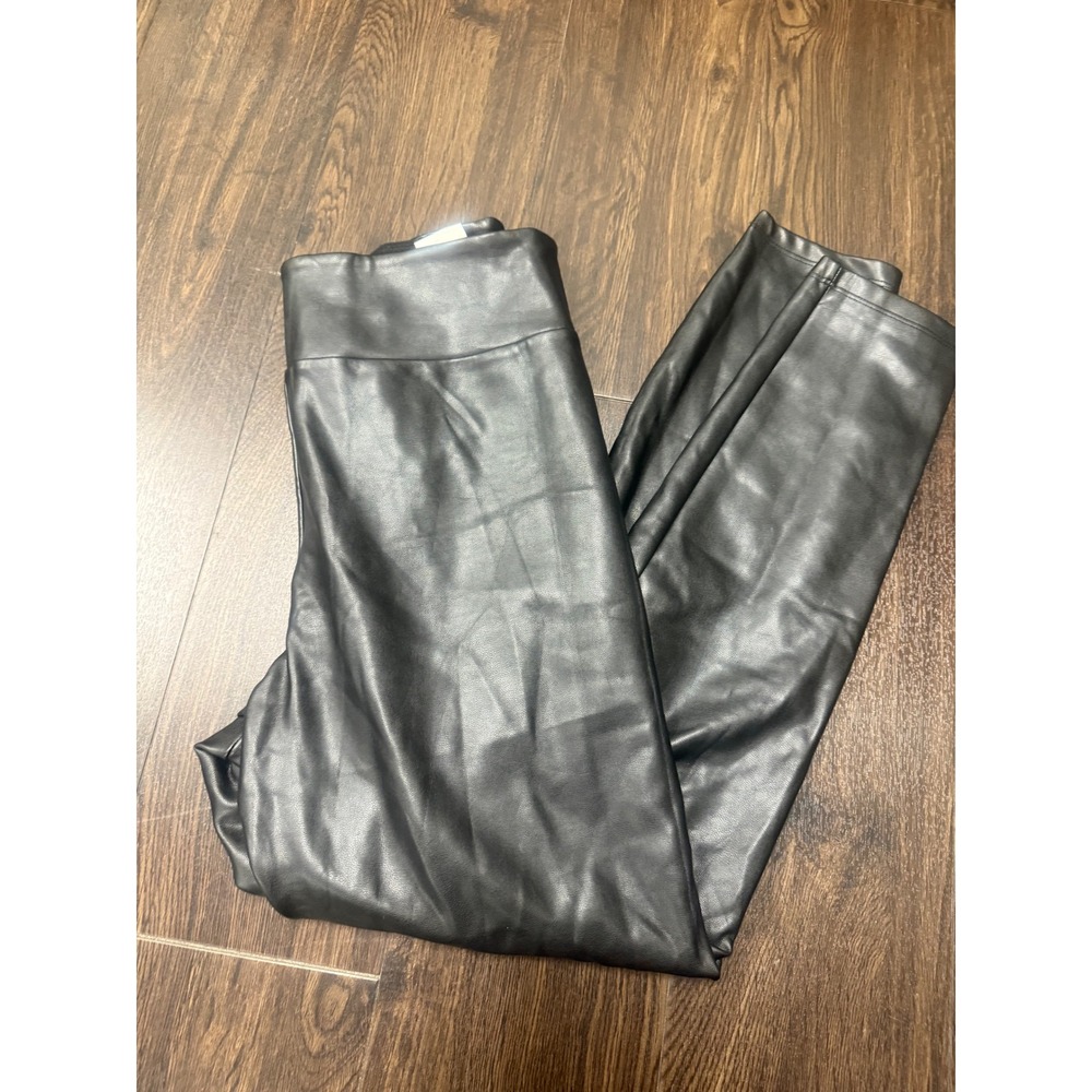 Abercrombie & Fitch Black Faux Leather Leggings - Size M